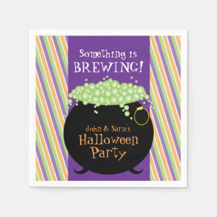 Serviette En Papier Quelque chose se prépare, Fête d'Halloween personn