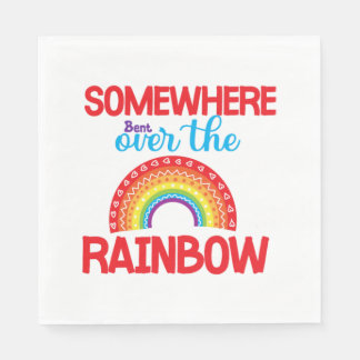 Serviette En Papier Quelque part Bent au-dessus du Sticker Arc-en-ciel