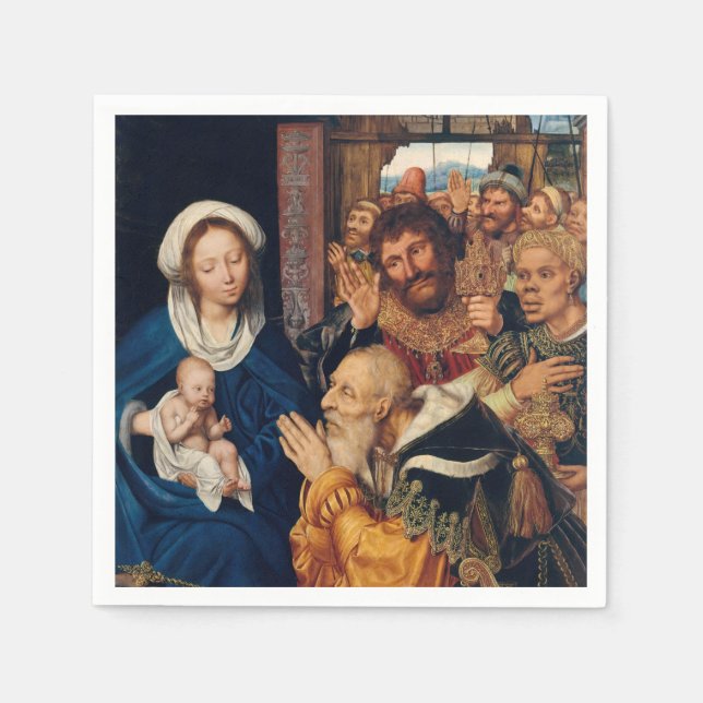 Serviette En Papier Quentin Matsys - L'Adoration du Magi (Devant)