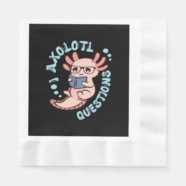 Serviette En Papier Questions sur l'Axolotl (Devant)
