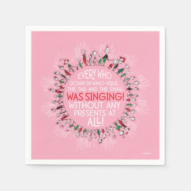 Serviette En Papier Qui descend à Who-Ville (Devant)