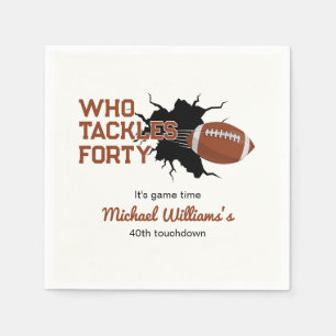 Serviette En Papier Qui s'attaque Quarante Funny Football 40e Annivers