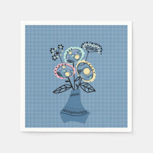 Serviette En Papier Quilling, fleurs dans le vase