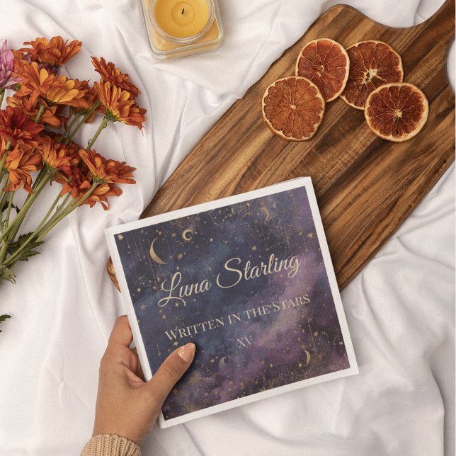 Serviette En Papier Quinceañera céleste, coutume (Créateur téléchargé)