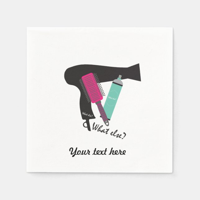 Serviette En Papier Quoi d'autre ? Outils de coiffure (Devant)