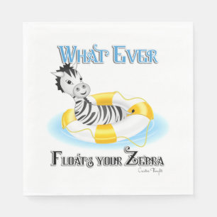 Serviette En Papier Quoi qu'il flotte votre Zebra 4