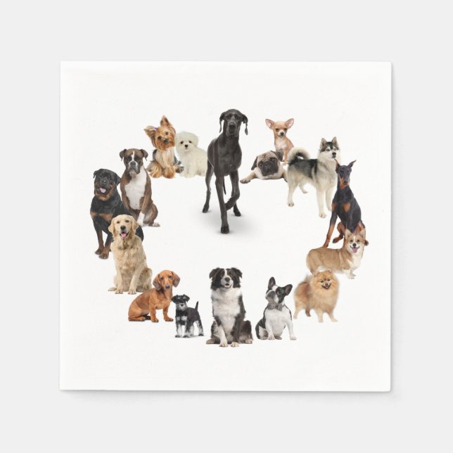 Serviette En Papier Race de chien amusant Animaux de compagnie Chien N (Devant)