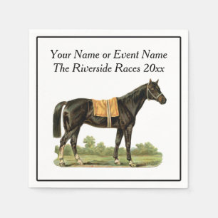 Serviette En Papier Race Horse Show Party Event Steeplechase Derby Fun