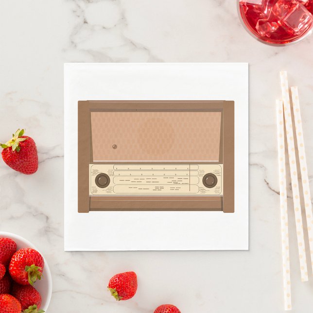 Serviette En Papier Radio vintage (Créateur téléchargé)