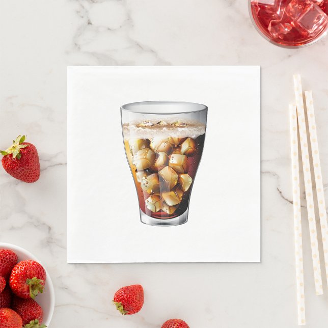 Serviette En Papier Rafraîchir la boisson de soda glacée froide avec b (Créateur téléchargé)