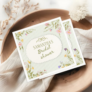Serviette En Papier Rafraîchis du marché rayures florales Baby shower 