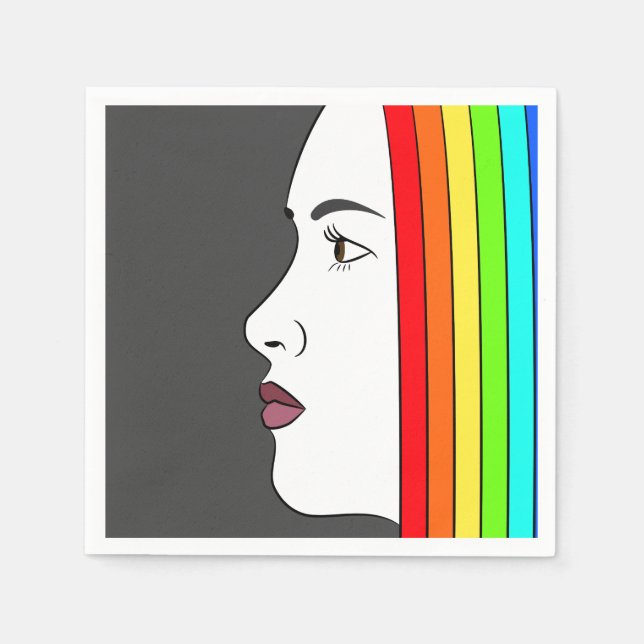 Serviette En Papier Rainbow (Devant)