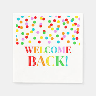 Serviette En Papier Rainbow Confetti Welcome Back Naples