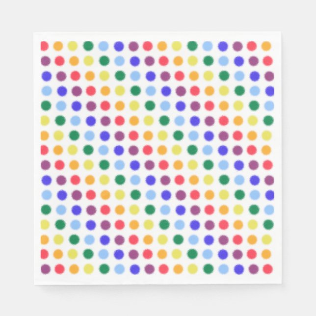 Serviette En Papier Rainbow Dot Confetti (Devant)