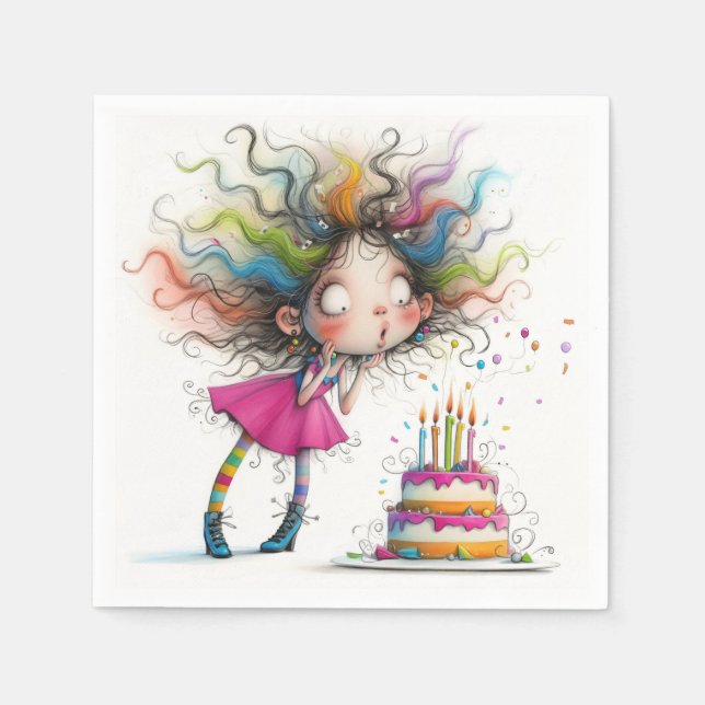 Serviette En Papier Rainbow Dreams Birthday Bliss (Devant)