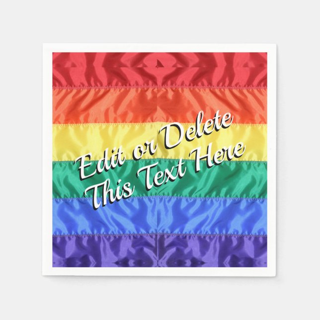 Serviette En Papier Rainbow Flag Gay pride LGBTQ L'amour LGBT (Devant)