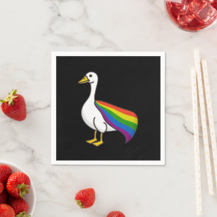 Serviette En Papier Rainbow Goose LGBTQ Pride gay transgenre LGBTQ+