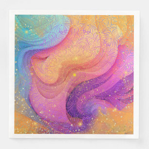 Serviette En Papier Rainbow Mandala