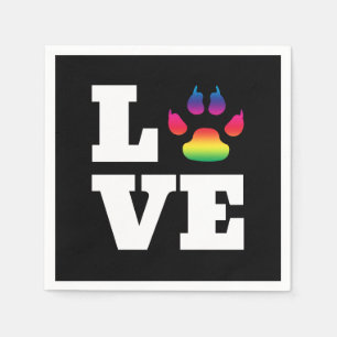 Serviette En Papier Rainbow paw
