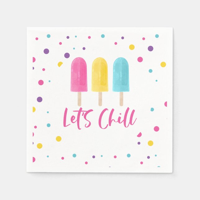 Serviette En Papier Rainbow Pop Chill Anniversaire (Devant)