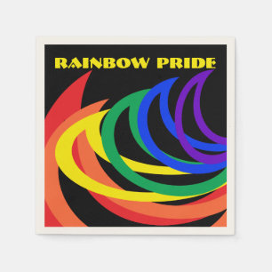 Serviette En Papier Rainbow Pride couleur Croissant Motif Papier