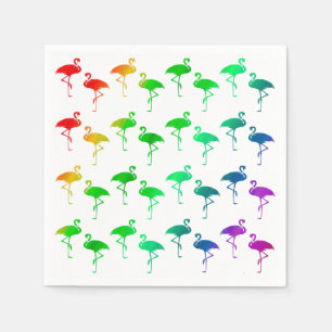 Serviette En Papier Rainbow Pride Flamants roses LGBTQ Motif