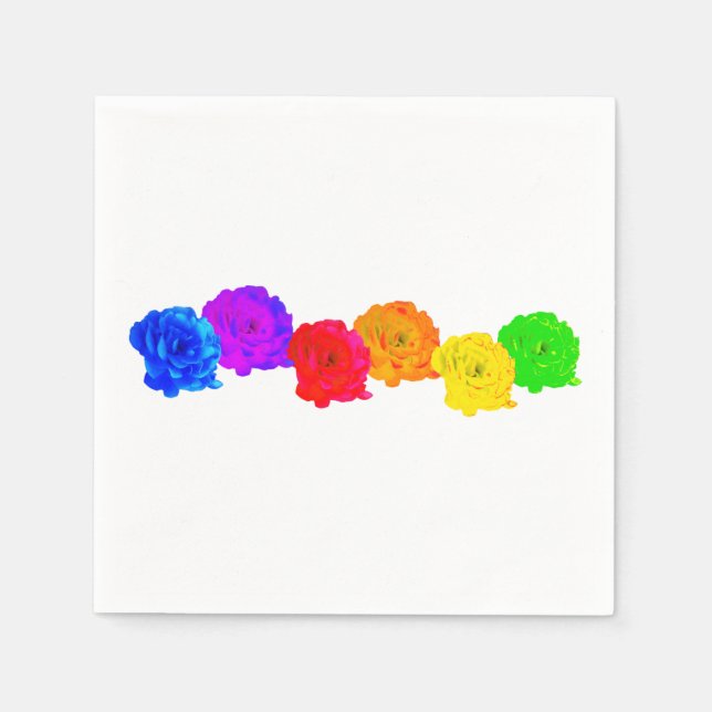 Serviette En Papier Rainbow Rose Sweet Delight (Devant)