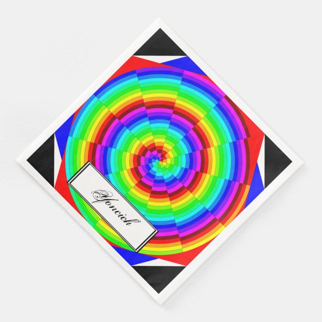Serviette En Papier Rainbow Spiral par Kenneth Yoncich (Coin)