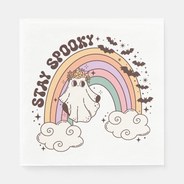 Serviette En Papier Rainbow Stay Éffrayant (Devant)