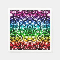Rainbow Tie Dye Mandala Star Anniversaire