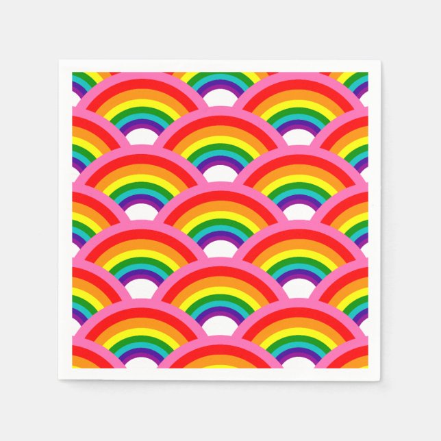 Serviette En Papier Rainbows Forever Motif (Devant)