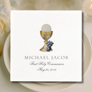 Serviette En Papier Raisins d'accueil de la première Sainte Communion 