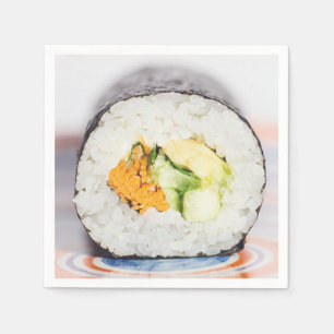 Serviette En Papier Râle de sushi Poisson et riz
