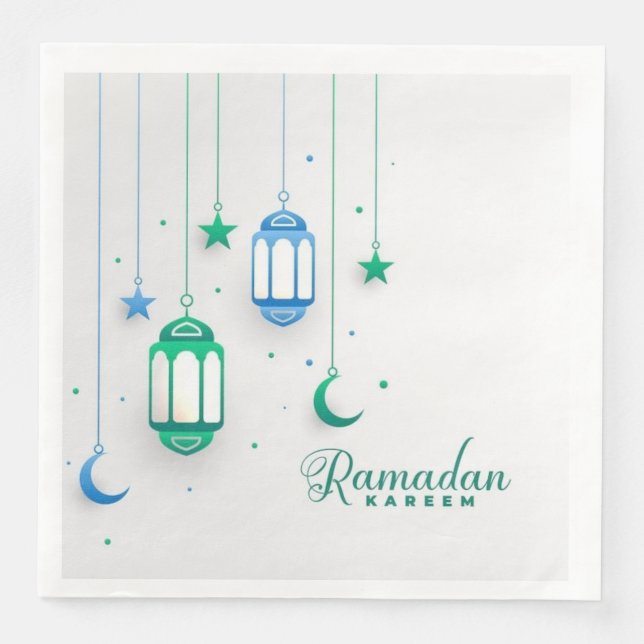 SERVIETTE EN PAPIER RAMADAN KAREEM (Devant)