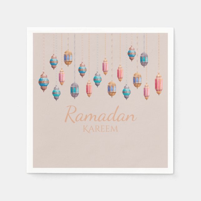 Serviette En Papier Ramadan Kareem thème Napkin pour la célébration (Devant)