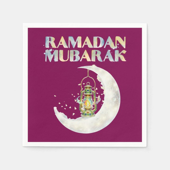 Serviette En Papier Ramadan Mubarak (Devant)