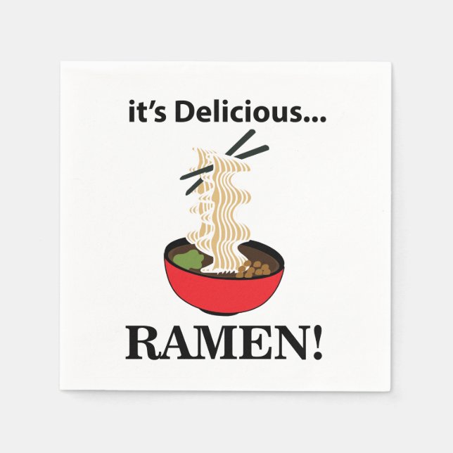 Serviette En Papier Ramen C'est délicieux Ramen Party (Devant)