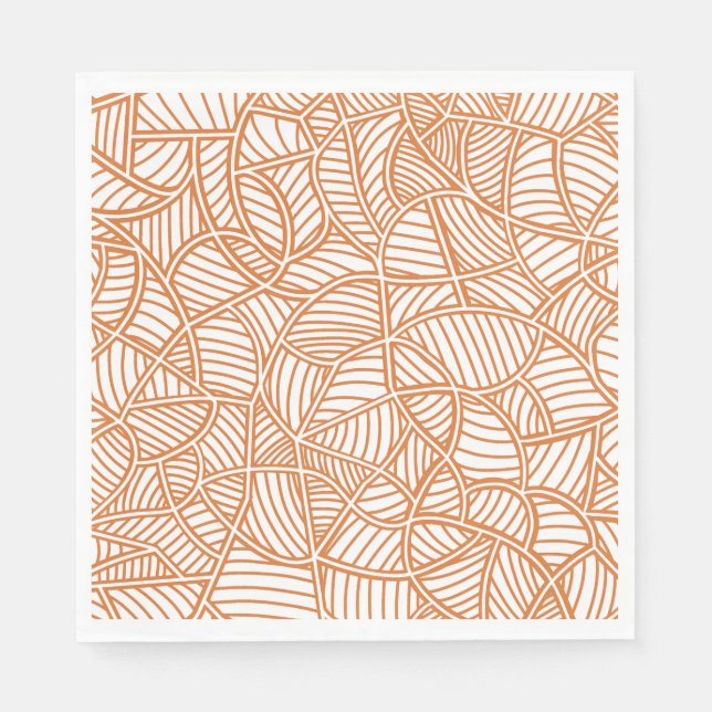 Serviette En Papier Random Leaf Mosaic (Devant)