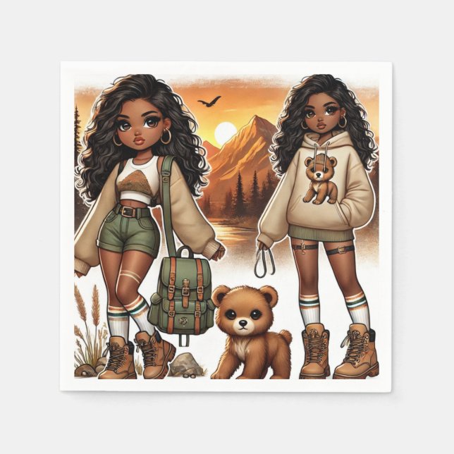 Serviette En Papier Randonnée Aventure & Style (Devant)