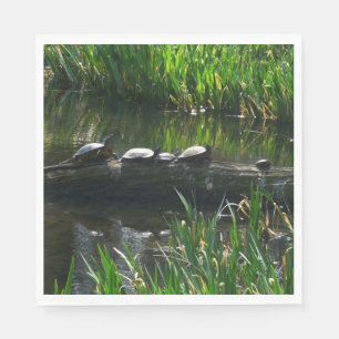 Serviette En Papier Rangée de tortues Green Nature Photo