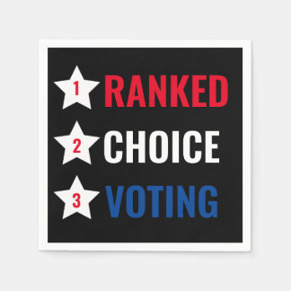 Serviette En Papier Ranked Choice Voting RCV party cocktails serviette