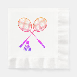 Serviette En Papier Raquettes Badminton Shuttlecock Birdie Ombre
