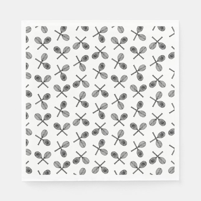 Serviette En Papier Raquettes de tennis COULEUR ARRIÈRE - PLAN PERSONN (Devant)