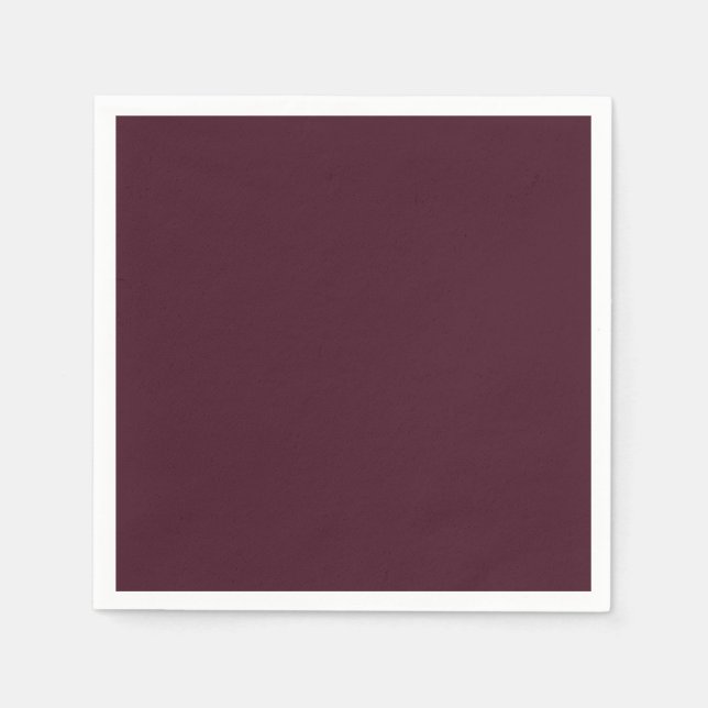 Serviette En Papier Raspberry Burgundy, Solid Burgundy  (Devant)