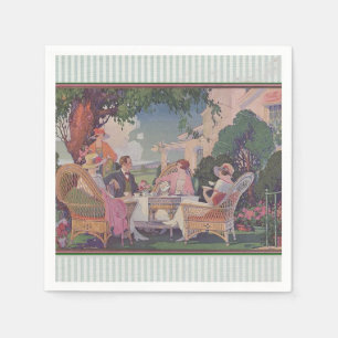 Serviette En Papier Rassemblement de pelouse vintage Cocktail serviett