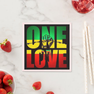 Serviette En Papier Rasta One Love T-Shirt Carte Postale Café Mug