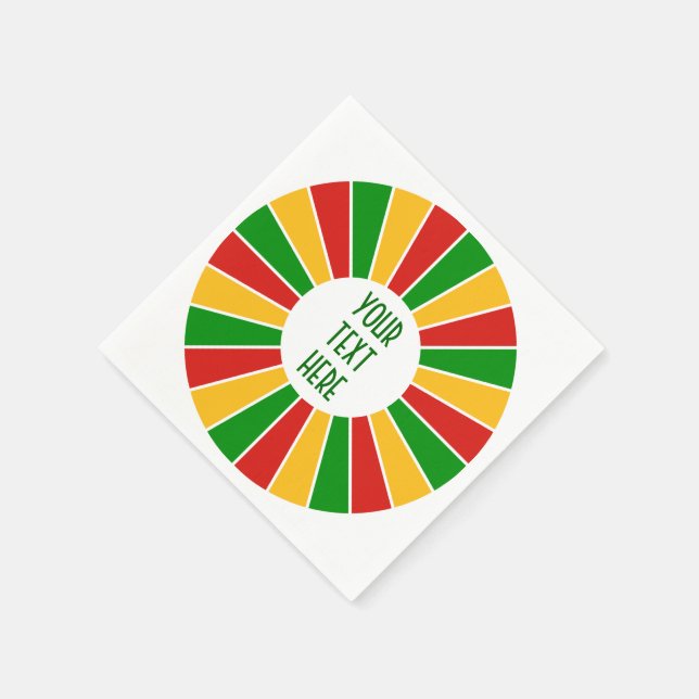 Serviette En Papier RASTAFARI BOUTON DRAGON RAYS + votre signe ou votr (Coin)