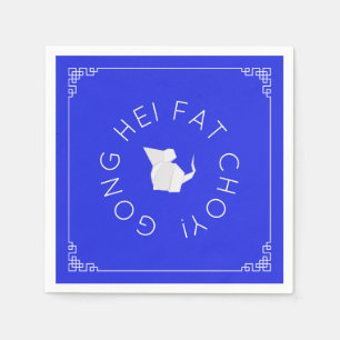 Serviette En Papier Rat d'origami chinois