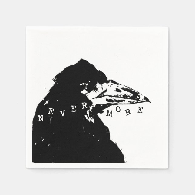 Serviette En Papier Raven d'Edgar Allan Poe (Devant)