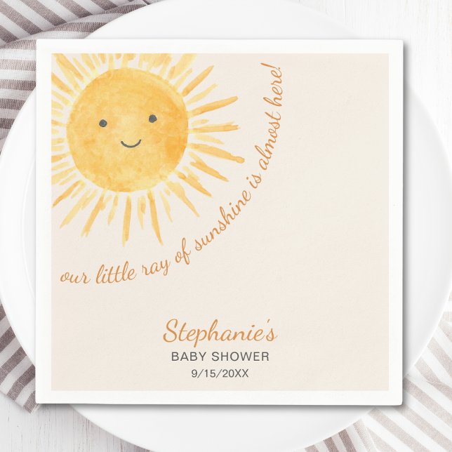 Serviette En Papier Ray Of Sunshine Baby shower (Créateur téléchargé)